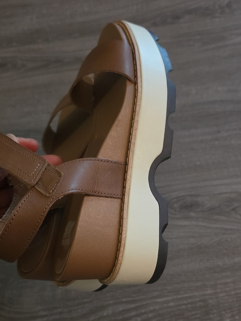 Sorel JOANIE IV  Brown Leather Women's Sandals SIZES 8,8.5 - Picture 8 of 13